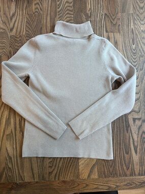 Vintage Northern Reflections Ribbed Turtleneck Sweater - Cream